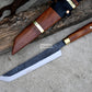 TANTO CHEF KNIFE / 10 inches long Blade / Hand forged hunting knife / jungle chef knife / Tempered / Sharpen/ Ready to use