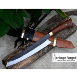 HUNTING CHEF KNIFE / 10 inches long Blade / Hand forged hunting knife / jungle chef knife / Tempered / Sharpen/ Ready to use