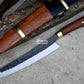 HUNTING CHEF KNIFE / 10 inches long Blade / Hand forged hunting knife / jungle chef knife / Tempered / Sharpen/ Ready to use