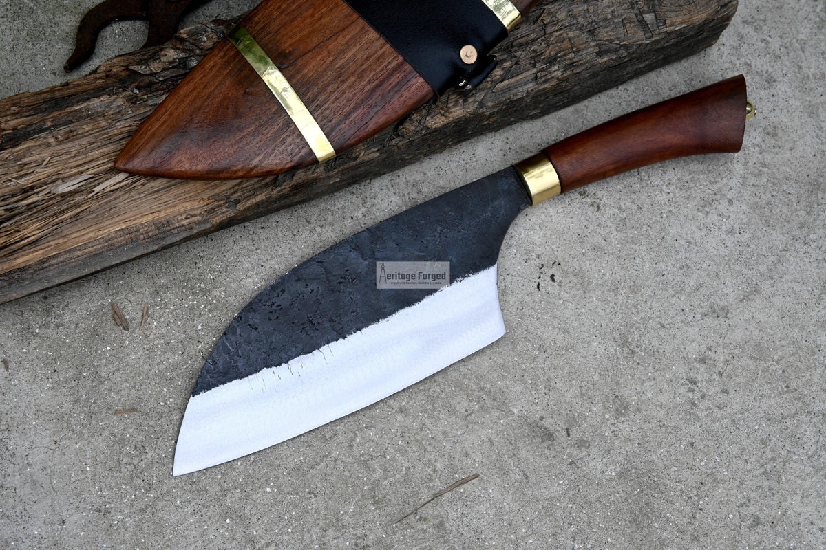CHEF CLEAVER/Kitchen Chopper / 9 inches long Blade / Hand forged hunting knife / jungle chef knife / Tempered / Sharpen/ Ready to use