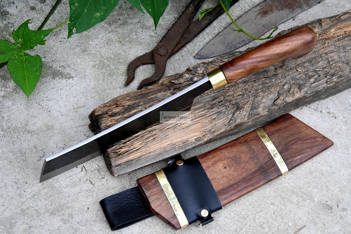 CHEF CLEAVER/ Kitchen Chopper / 10 inches long Blade / Hand forged hunting knife / jungle chef knife / Tempered / Sharpen/ Ready to use