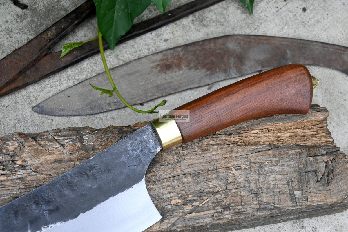 CHEF CLEAVER/ Kitchen Chopper / 10 inches long Blade / Hand forged hunting knife / jungle chef knife / Tempered / Sharpen/ Ready to use