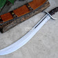 SCIMITAR MACHETE/21 inches Long Blade hand forged Sword/Leaf spring of truck/Rosewood Handle/Sharpen/Tempered/Ready to use/knife/knives