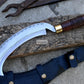SICKLE KNIFE/Traditional Nepalese knife/Farmer Sickle /Leaf spring of truck/Rosewood Handle/Sharpen/Tempered/Ready to use/knife/knives