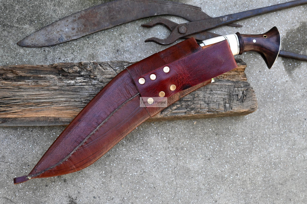 CHIRRA KHUKURI / Large kukri Machete/ 13 inches Long Blade Heavy duties machete/ Full tang/ Leaf spring of truck/ Tempered/Sharpen/Working
