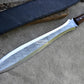 CELTIC LEAF SWORD / 21 inches Long Blade hand forged Sword/Leaf spring of truck/Rosewood Handle/Sharpen/Tempered/Flower pattern Etched sword