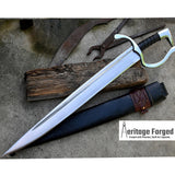 FALICON MACHETE / Large Jungle Clever/22 inches Long Blade Heavy duties machete/ Full tang/ Leaf spring of truck/ Tempered/Sharpen/Working