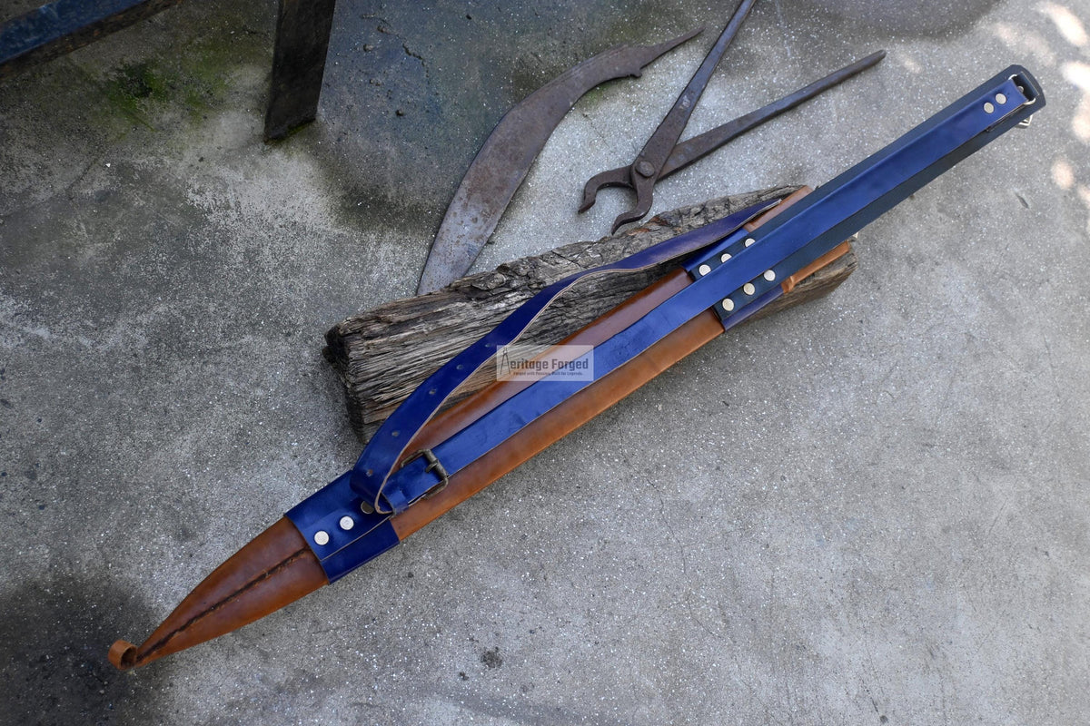 SPIT SWORD/Handmade sword sword /24 inches Long Blade machete/ Full tang/ Leaf spring of truck/ Tempered/Sharpen/Working/sword