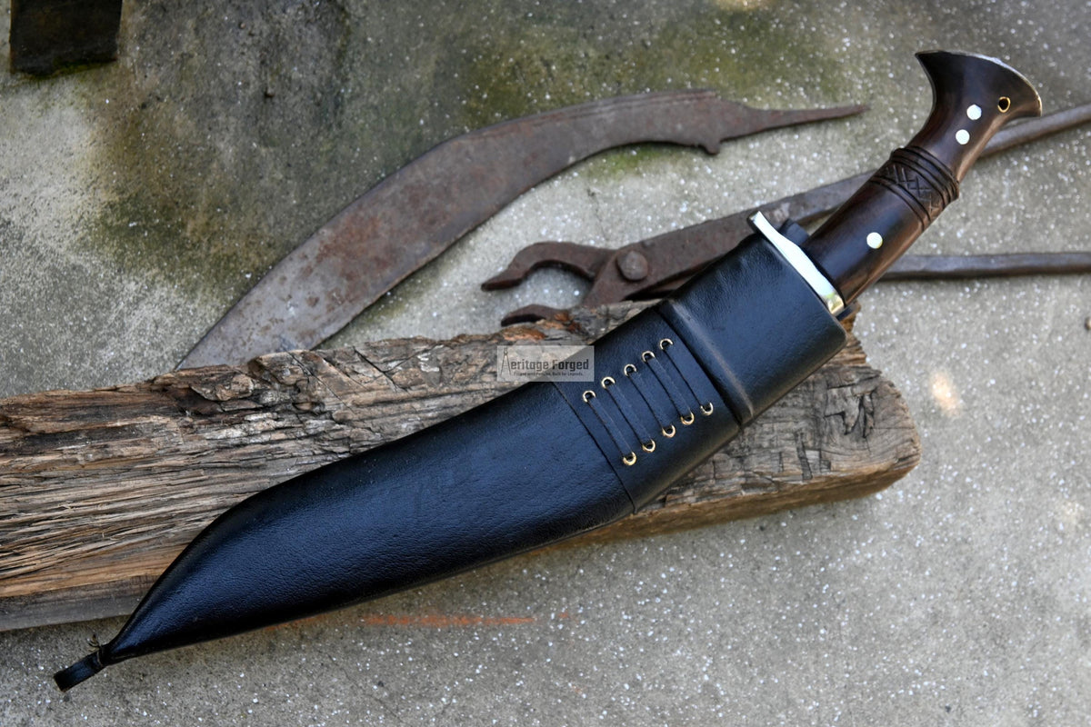 TRADITIONAL KHUKURI / kukri Machete/ 13 inches Long Blade Heavy duties machete/ Full tang/ Leaf spring of truck/ Tempered/Sharpen/Working