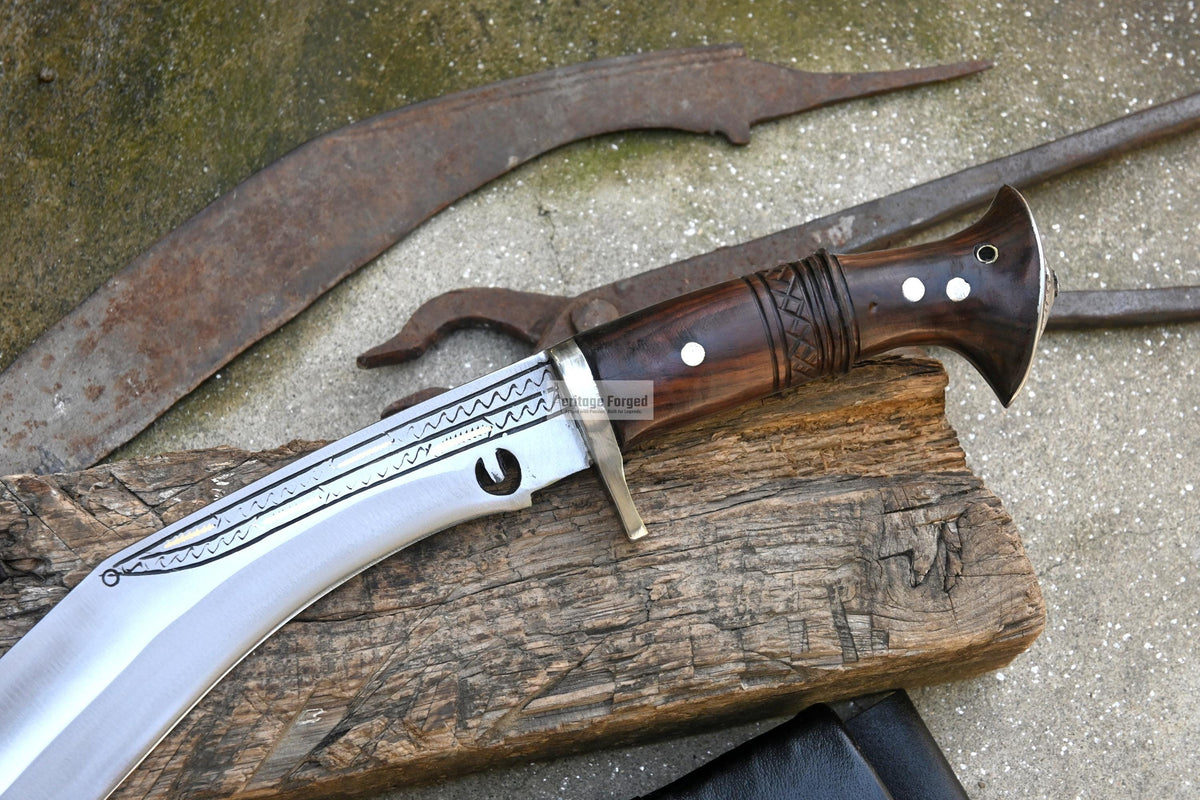 TRADITIONAL KHUKURI / kukri Machete/ 13 inches Long Blade Heavy duties machete/ Full tang/ Leaf spring of truck/ Tempered/Sharpen/Working