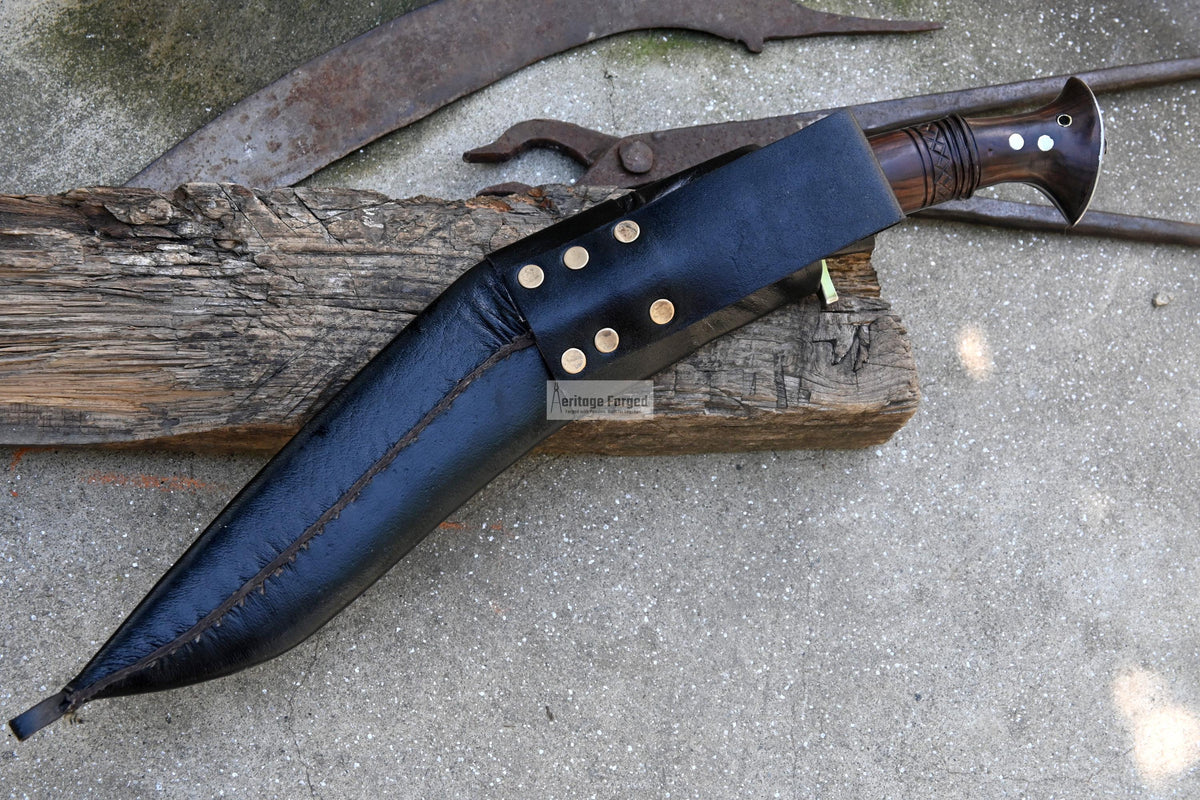 TRADITIONAL KHUKURI / kukri Machete/ 13 inches Long Blade Heavy duties machete/ Full tang/ Leaf spring of truck/ Tempered/Sharpen/Working