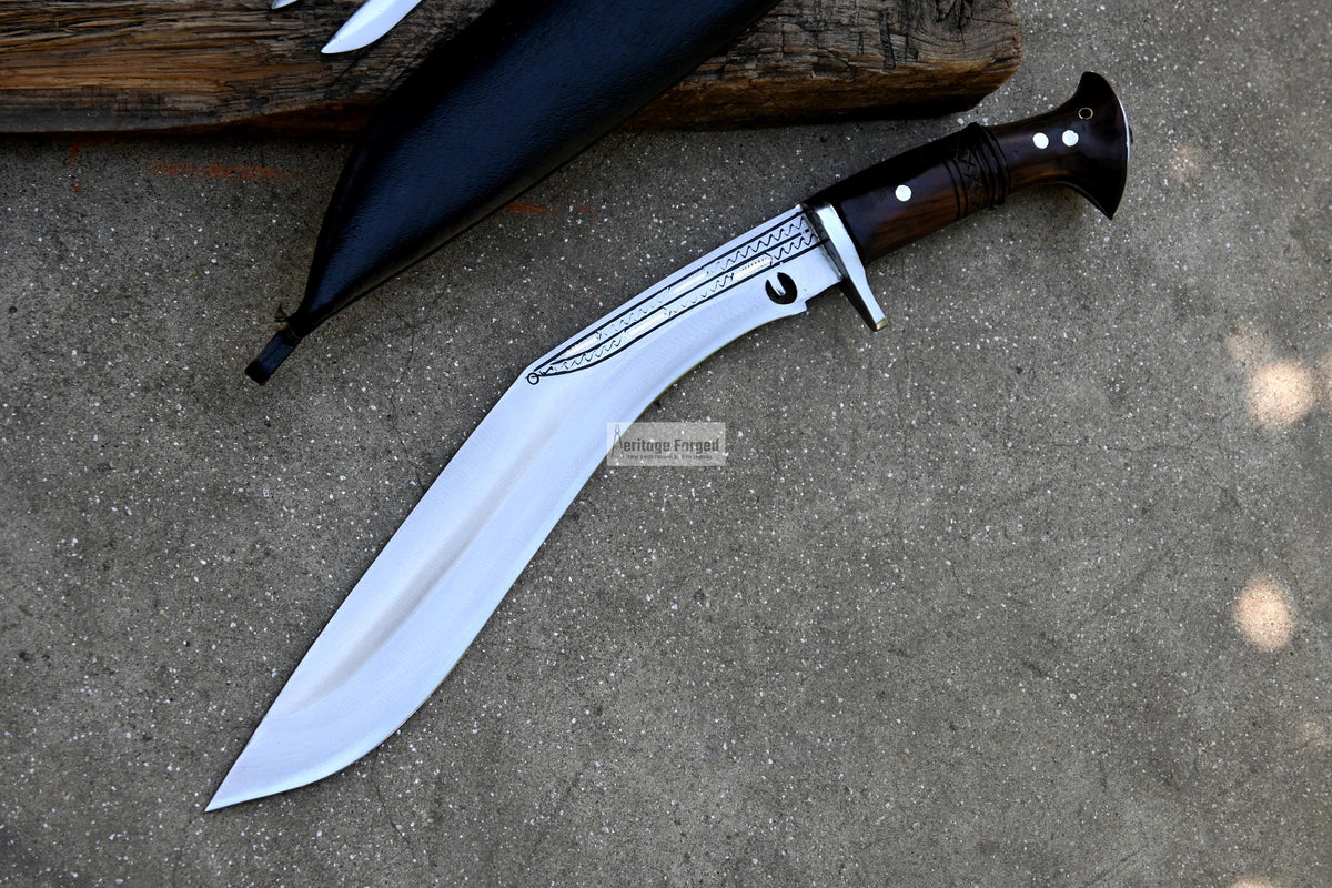 TRADITIONAL KHUKURI / kukri Machete/ 13 inches Long Blade Heavy duties machete/ Full tang/ Leaf spring of truck/ Tempered/Sharpen/Working