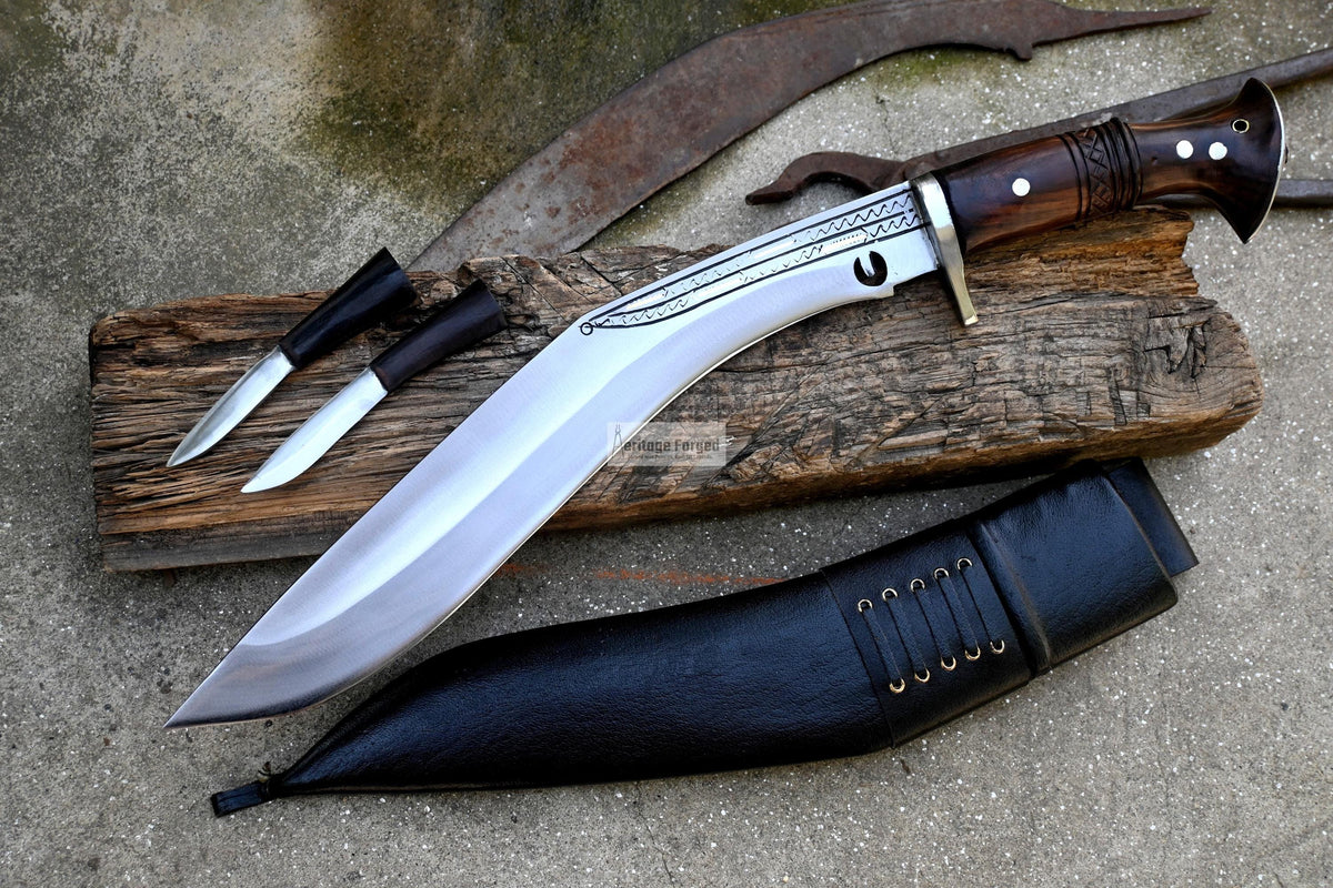 TRADITIONAL KHUKURI / kukri Machete/ 13 inches Long Blade Heavy duties machete/ Full tang/ Leaf spring of truck/ Tempered/Sharpen/Working