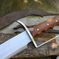 BOWIE KNIFE / 12 inches long Blade / Hand forged Bowie knife / Made from Leaf spring of truck / Tempered / Sharpen/ Ready to use