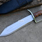 BOWIE KNIFE / 12 inches long Blade / Hand forged Bowie knife / Made from Leaf spring of truck / Tempered / Sharpen/ Ready to use