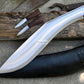 LARGE KHUKURI / Large kukri Machete/ 16 inches Long Blade Heavy machete/ Full tang/ Leaf spring of truck/ Tempered/Sharpen/Working
