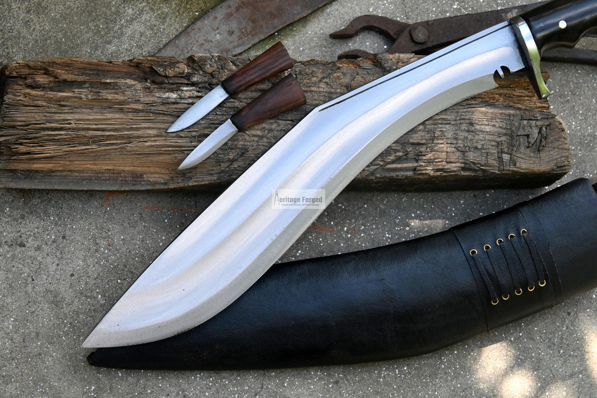 LARGE KHUKURI / Large kukri Machete/ 16 inches Long Blade Heavy machete/ Full tang/ Leaf spring of truck/ Tempered/Sharpen/Working