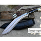 LARGE KHUKURI / Large kukri Machete/ 16 inches Long Blade Heavy machete/ Full tang/ Leaf spring of truck/ Tempered/Sharpen/Working