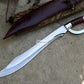 SCIMITAR SWORD/18 inches Long Blade hand forged Sword/Leaf spring of truck/Rosewood Handle/Sharpen/Tempered/Ready to use/knife/knives