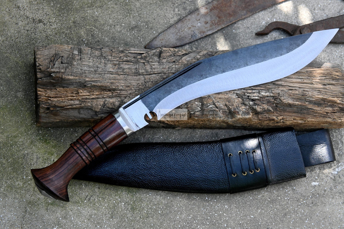 FARMER KHUKURI / kukri Machete/ 13 inches Long Blade real working khukuri/ Full tang/ Leaf spring of truck/ Tempered/Sharpen/Working kukri