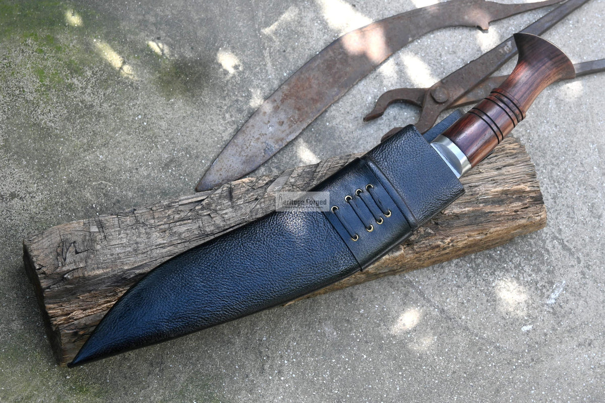 FARMER KHUKURI / kukri Machete/ 13 inches Long Blade real working khukuri/ Full tang/ Leaf spring of truck/ Tempered/Sharpen/Working kukri