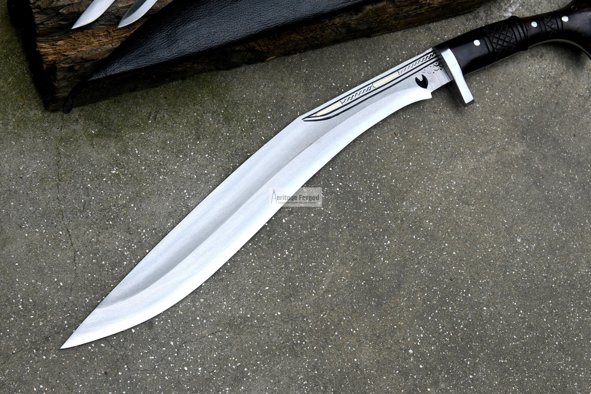 CHEETLANGE KHUKURI / Large kukri Machete/ 16 inches Long Blade Heavy machete/ Full tang/ Leaf spring of truck/ Tempered/Sharpen/Working