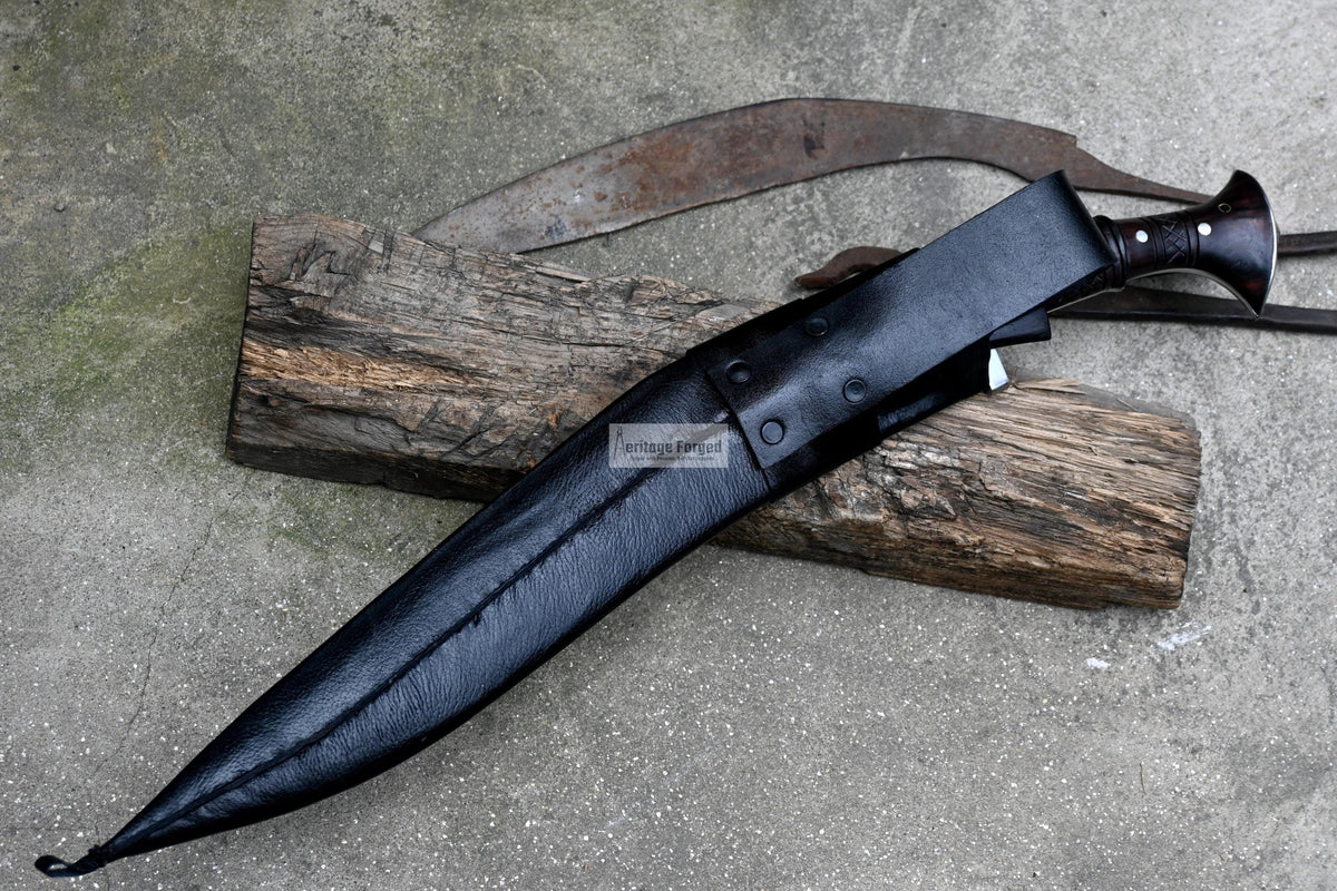 CHEETLANGE KHUKURI / Large kukri Machete/ 16 inches Long Blade Heavy machete/ Full tang/ Leaf spring of truck/ Tempered/Sharpen/Working
