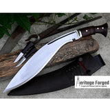 HISTORICAL KHUKURI / kukri Machete/ 14 inches Long Blade Heavy duties machete/ Full tang/ Leaf spring of truck/ Tempered/Sharpen/Working