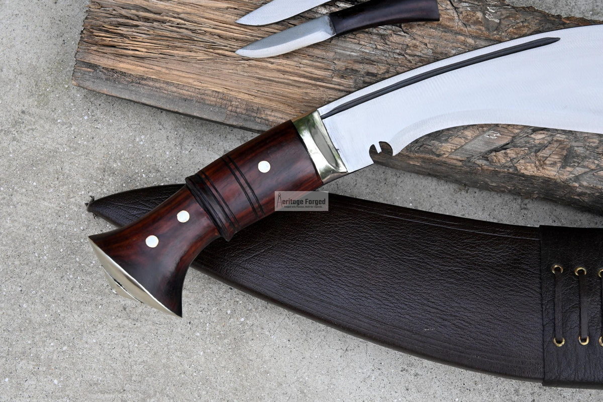HISTORICAL KHUKURI / kukri Machete/ 14 inches Long Blade Heavy duties machete/ Full tang/ Leaf spring of truck/ Tempered/Sharpen/Working