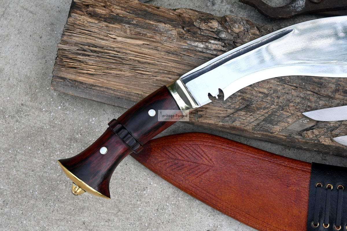 TRADITIONAL KHUKURI / kukri Machete/ 10 inches Long Blade real working khukuri/ Full tang/ Leaf spring of truck/ Tempered/Sharpen/ kukri