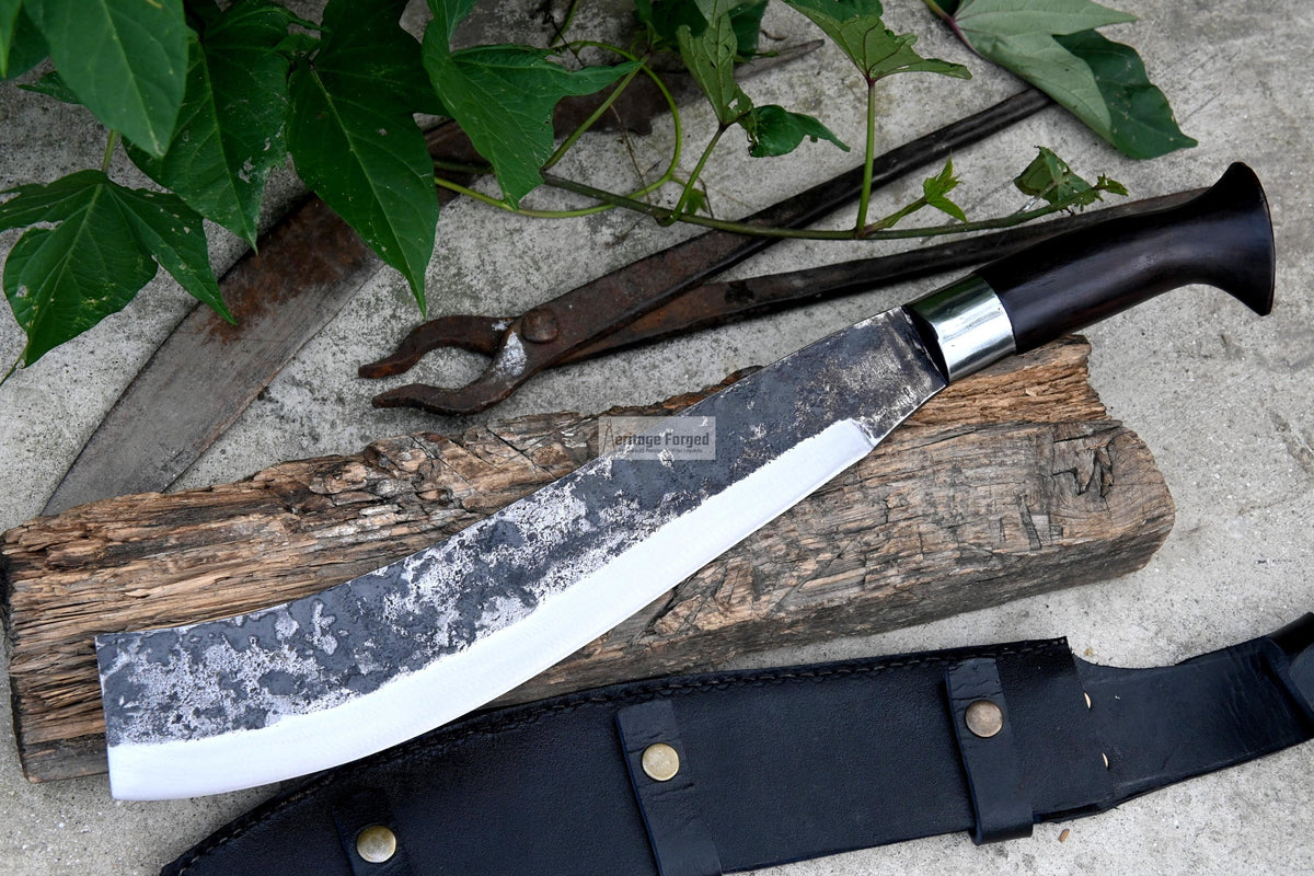 FARMER CLEAVER/  Chopper / 13 inches long Blade / Hand forged hunting knife / jungle  Machete knife / Tempered / Sharpen/ Ready to use