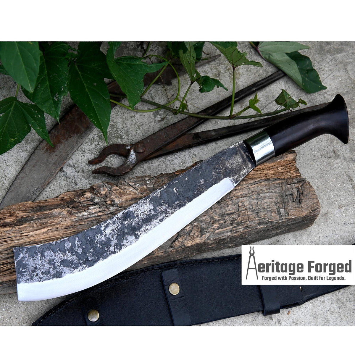 FARMER CLEAVER/  Chopper / 13 inches long Blade / Hand forged hunting knife / jungle  Machete knife / Tempered / Sharpen/ Ready to use