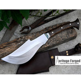 AXE BOWIE KNIFE / 10 inches long Blade / Hand forged Bowie knife / Made from Leaf spring of truck / Tempered / Sharpen/ Ready to use