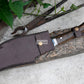 AXE BOWIE KNIFE / 10 inches long Blade / Hand forged Bowie knife / Made from Leaf spring of truck / Tempered / Sharpen/ Ready to use