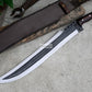 JUNGLE MACHETE / Large Jungle Clever/19 inches Long Blade Heavy duties machete/ Full tang/ Leaf spring of truck/ Tempered/Sharpen/Working