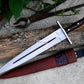 VIKING DAGGER/12 inches Long Blade hand forged Dagger/Leaf spring of truck/Rosewood Handle/Sharpen/Tempered/Ready to use/knife/knives