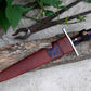 VIKING DAGGER/12 inches Long Blade hand forged Dagger/Leaf spring of truck/Rosewood Handle/Sharpen/Tempered/Ready to use/knife/knives