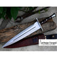 VIKING DAGGER/12 inches Long Blade hand forged Dagger/Leaf spring of truck/Rosewood Handle/Sharpen/Tempered/Ready to use/knife/knives