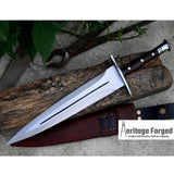 VIKING DAGGER/12 inches Long Blade hand forged Dagger/Leaf spring of truck/Rosewood Handle/Sharpen/Tempered/Ready to use/knife/knives