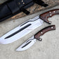 BOWIE KNIFE / 11 inches long Blade Hunting knife / Hand forged knife / Made from Leaf spring of truck / Tempered / Sharpen/ Ready to use