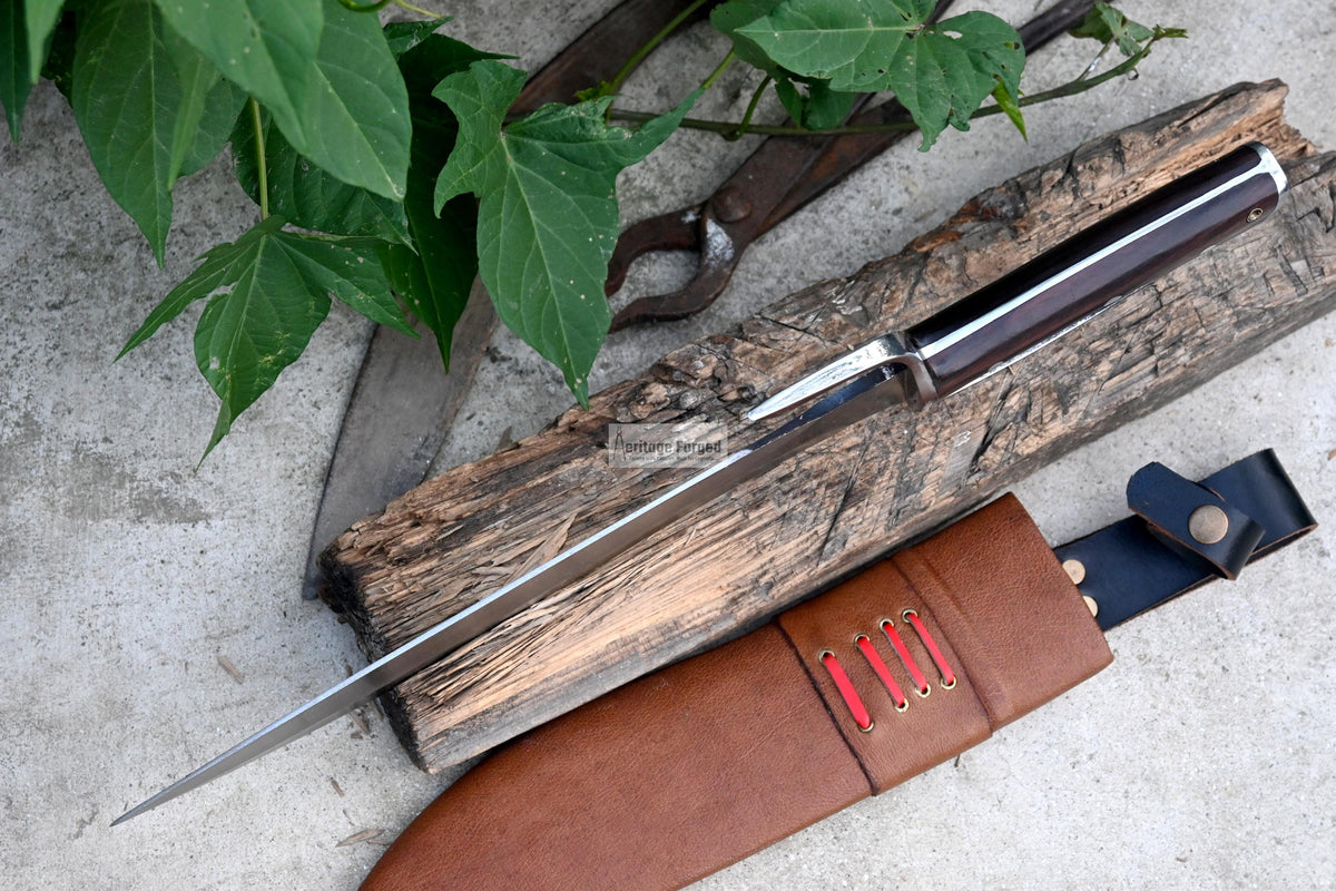 BUTTERFLY KUKRI / 12 inches long Blade / Hand forged Bowie knife / Made from Leaf spring of truck / Tempered / Sharpen/ Ready to use