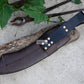 KHOPESH MACHETE/ 14 inches Long Blade hand forged Egyptian  khopesh sword /Leaf spring of truck /Sharpen/Tempered/Ready to use/knife/knives