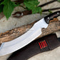 KHOPESH MACHETE/ 14 inches Long Blade hand forged Egyptian  khopesh sword /Leaf spring of truck /Sharpen/Tempered/Ready to use/knife/knives