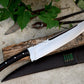 JUNGLE MACHETE / Large Jungle Clever/18 inches Long Blade Heavy duties machete/ Full tang/ Leaf spring of truck/ Tempered/Sharpen/Working