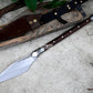 HUNTING SPEAR / hand forged spear /9 inches Long Blade spear/ throwing Spear/ Full tang/ Leaf spring of truck/ Tempered/Sharpen