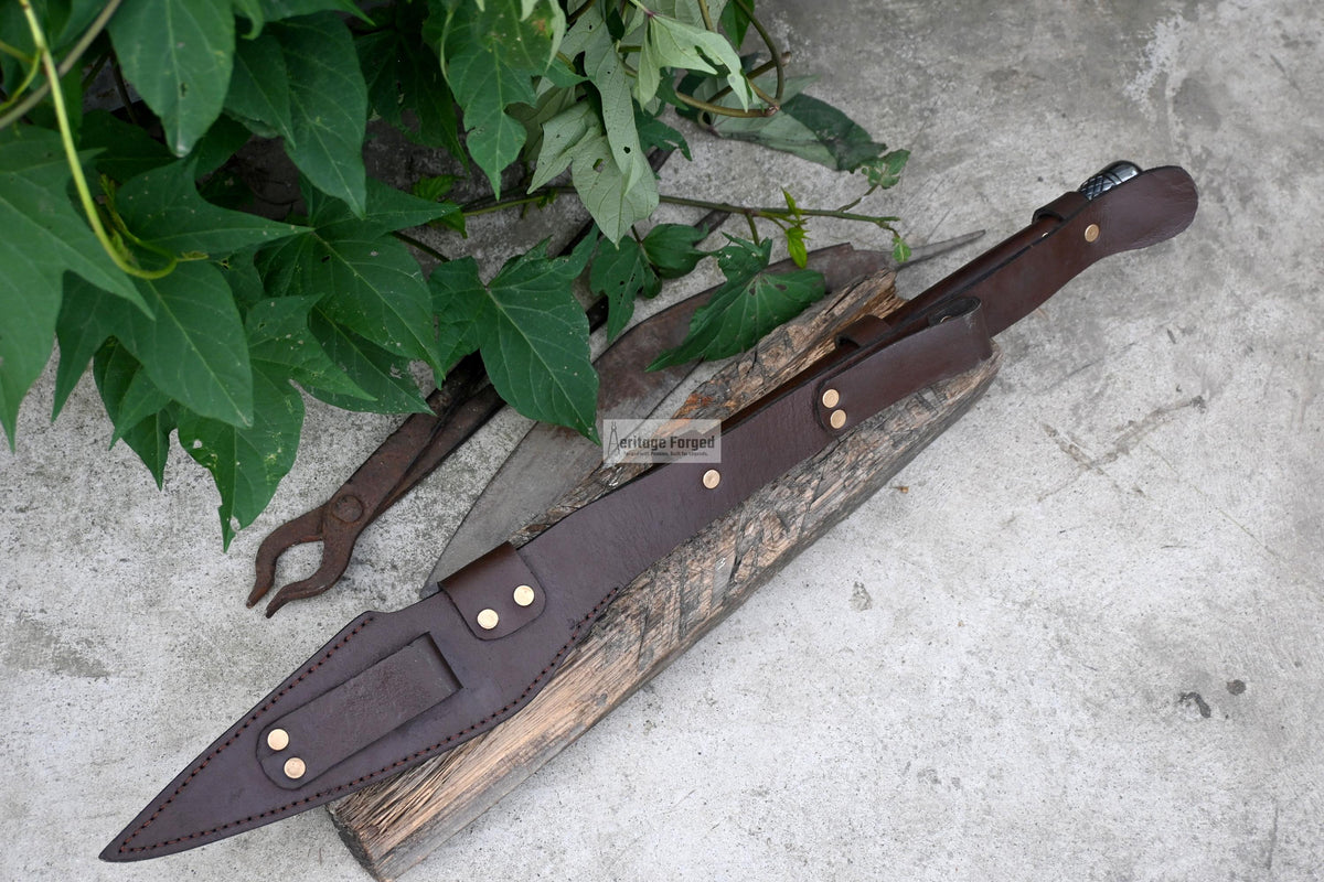 HUNTING SPEAR / hand forged spear /9 inches Long Blade spear/ throwing Spear/ Full tang/ Leaf spring of truck/ Tempered/Sharpen