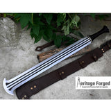 KONDA MACHETE / Large African Machete/30 inches Long Blade Heavy duties machete/ Full tang/ Leaf spring of truck/ Tempered/Sharpen/Working