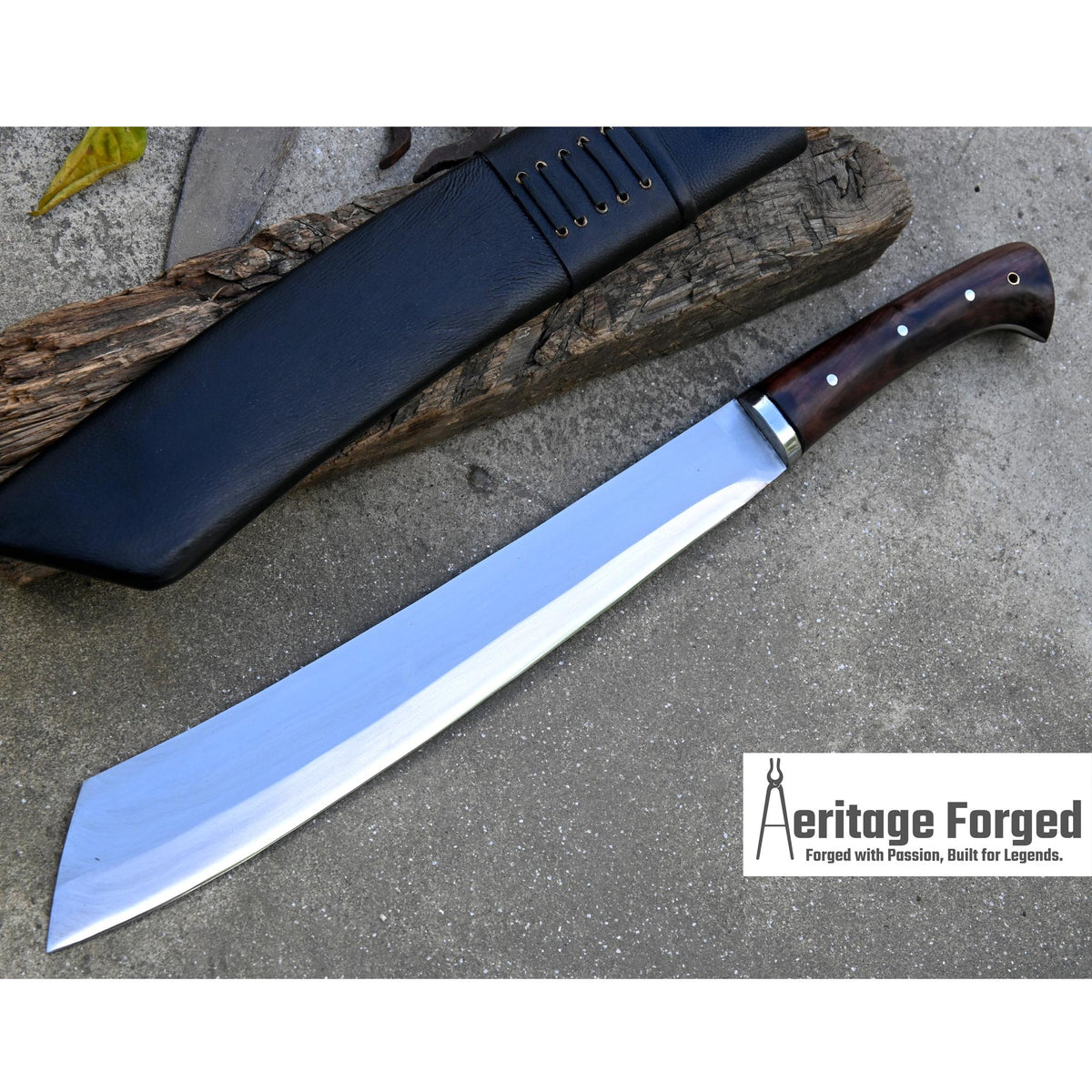 PARANG MACHETE / Large Jungle Machete/16 inches Long Blade Heavy duties machete/ Full tang/ Leaf spring of truck/ Tempered/Sharpen/Working