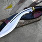 KUKRI MACHETE / Large Jungle Machete/ 16 inches Long Blade Heavy duties khukuri / Full tang/ Leaf spring of truck/ Tempered/Sharpen/Working