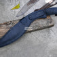 KUKRI MACHETE / Large Jungle Machete/ 16 inches Long Blade Heavy duties khukuri / Full tang/ Leaf spring of truck/ Tempered/Sharpen/Working